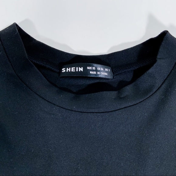 Womens asymmetrical black & lime green long sleeve - Picture 5 of 8